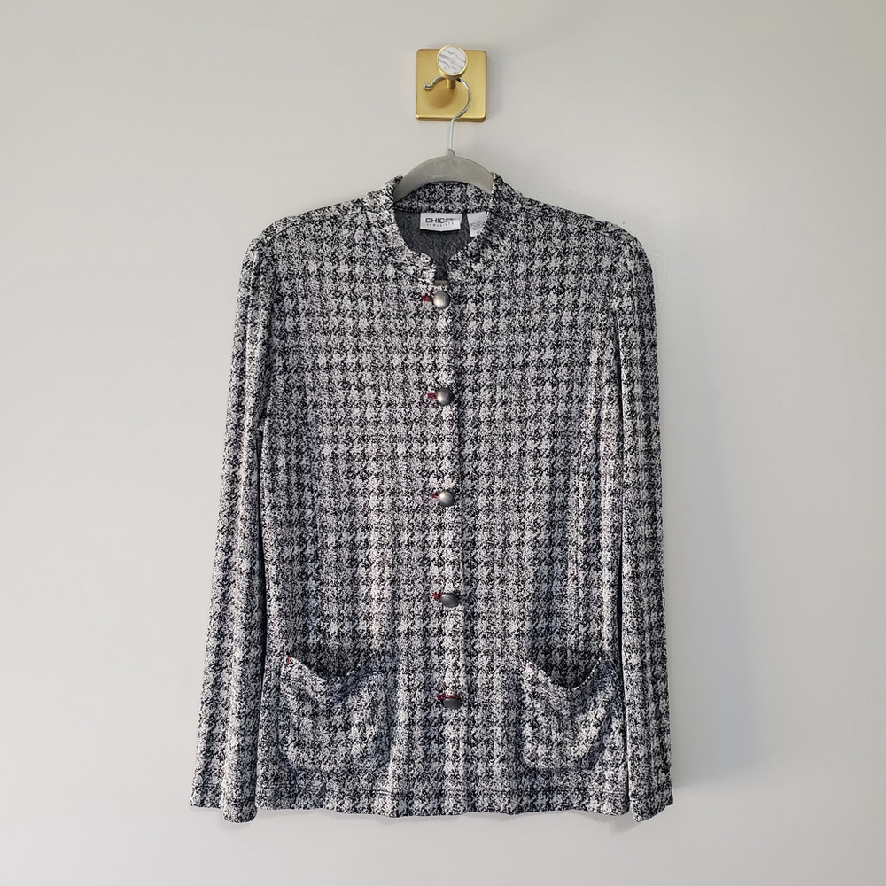 Chico's Travelers Women Medium Size 1 Blazer Coatigan Office Career Work Travel